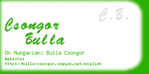 csongor bulla business card